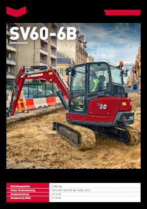 Miniexcavadoras Yanmar SV60-6B