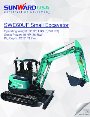 Miniexcavadoras Sunward SWE60UF 