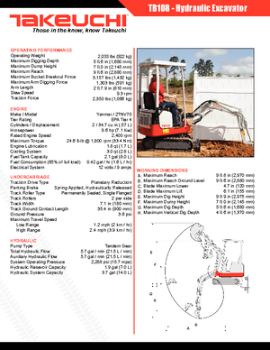 Miniexcavadoras Takeuchi TB 108