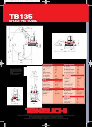 Miniexcavadoras Takeuchi TB 135