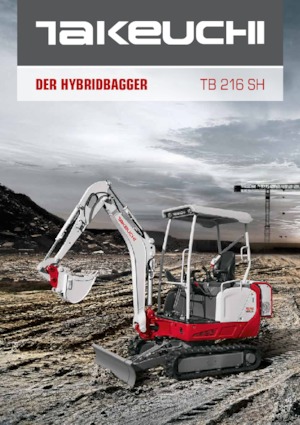 Miniexcavadoras Takeuchi TB 216 Hybrid
