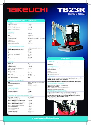 Miniexcavadoras Takeuchi TB 23 R