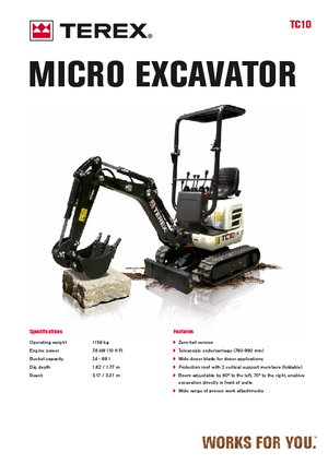 Miniexcavadoras Terex TC 10 Z