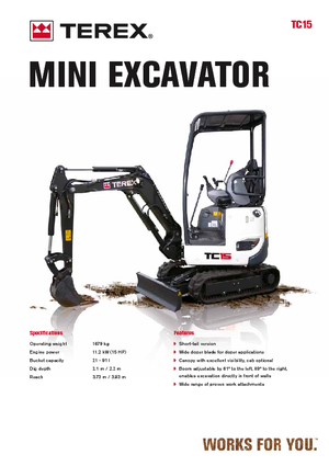 Miniexcavadoras Terex TC 15