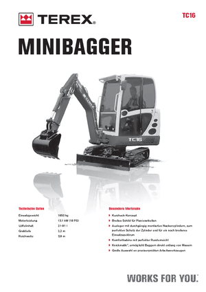 Miniexcavadoras Terex TC 16