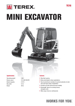 Miniexcavadoras Terex TC 16