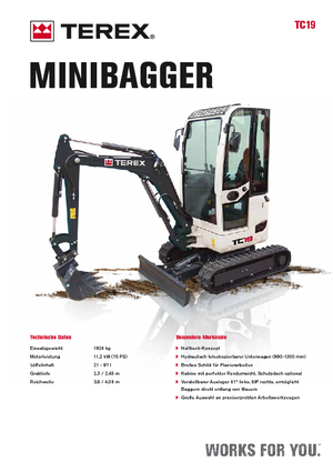 Miniexcavadoras Terex TC 19 Z