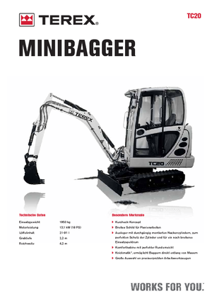 Miniexcavadoras Terex TC 20