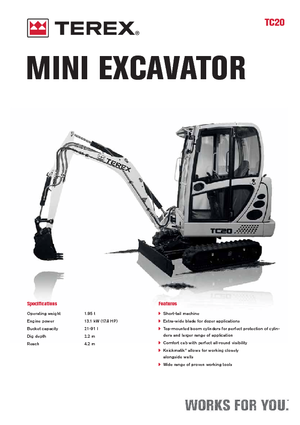 Miniexcavadoras Terex TC 20