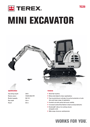 Miniexcavadoras Terex TC 29
