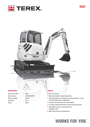 Miniexcavadoras Terex TC 37