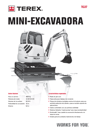 Miniexcavadoras Terex TC 37