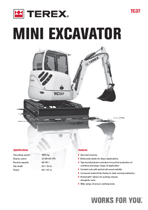 Miniexcavadoras Terex TC 37