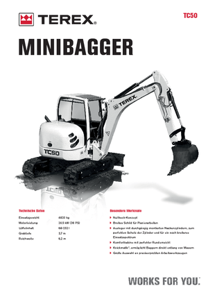 Miniexcavadoras Terex TC 50