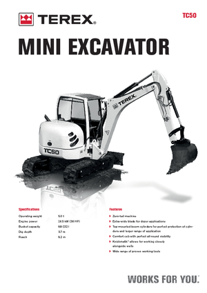 Miniexcavadoras Terex TC 50