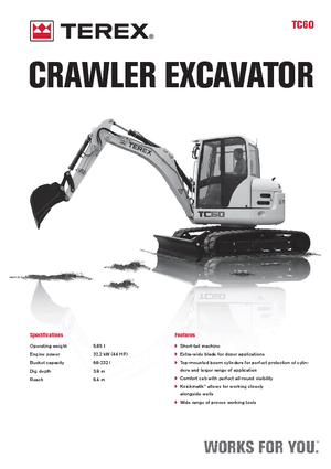 Miniexcavadoras Terex TC 60