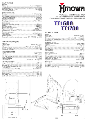 Miniexcavadoras Hinowa TT 1600