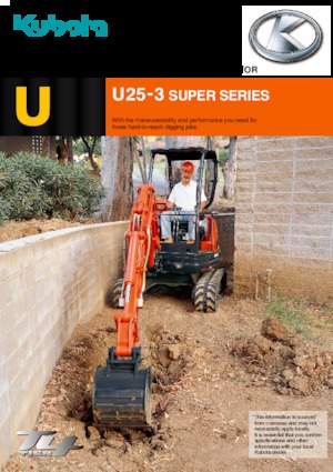 Miniexcavadoras Kubota U25-3S