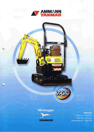 Miniexcavadoras Yanmar VIO 10-2 A