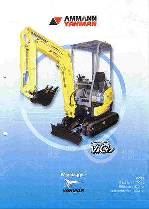 Miniexcavadoras Yanmar VIO 17 Univ