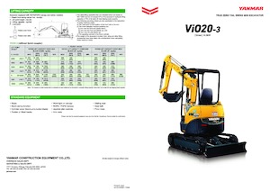 Miniexcavadoras Yanmar VIO 20