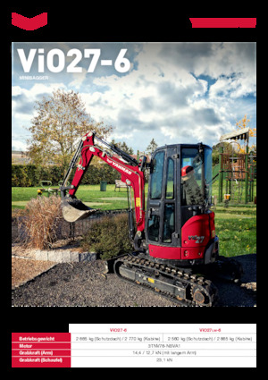 Miniexcavadoras Yanmar ViO27LW-6 