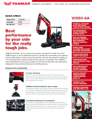 Miniexcavadoras Yanmar ViO50-6A