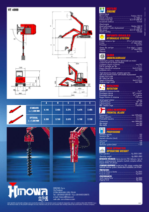 Miniexcavadoras Hinowa VT 4000