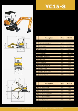 Miniexcavadoras Yuchai YC15-8