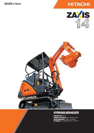 Miniexcavadoras Hitachi ZX 14-3