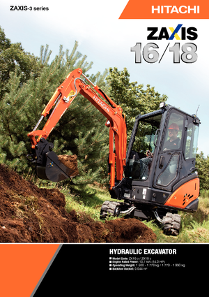 Miniexcavadoras Hitachi ZX 16-3