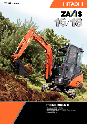 Miniexcavadoras Hitachi ZX 18-3