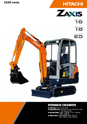 Miniexcavadoras Hitachi ZX 16