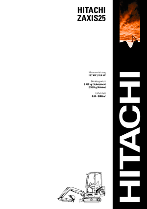 Miniexcavadoras Hitachi ZX 25