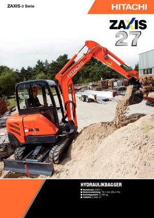 Miniexcavadoras Hitachi ZX 27-3