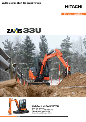 Miniexcavadoras Hitachi ZX33U-5A