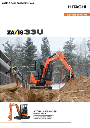 Miniexcavadoras Hitachi ZX33U-5A