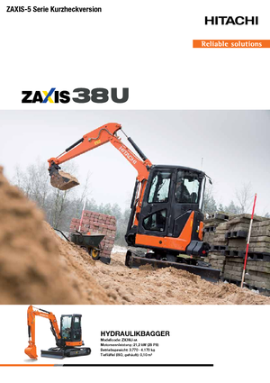 Miniexcavadoras Hitachi ZX38U-5A