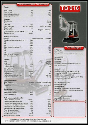 Miniexcavadoras Takeuchi TB 016 A