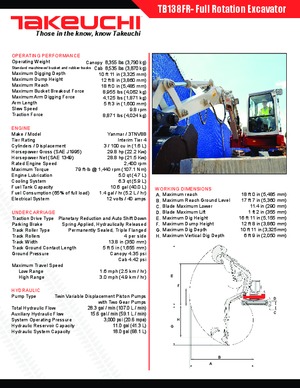 Miniexcavadoras Takeuchi TB 138 FR