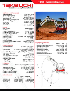 Miniexcavadoras Takeuchi TB 228 
