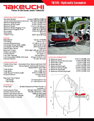 Miniexcavadoras Takeuchi TB 235