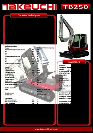 Miniexcavadoras Takeuchi TB 250