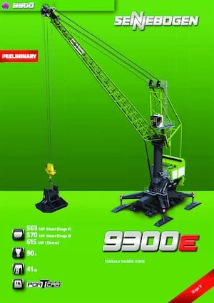 Grúas móviles - Pluma de celosía Sennebogen 9300e HMC