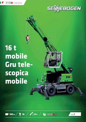 Grúas móviles - Pluma telescópica Sennebogen 613E