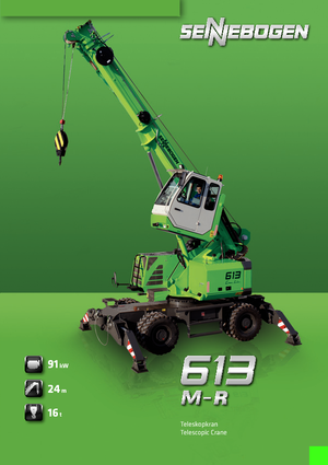 Grúas móviles - Pluma telescópica Sennebogen 613 M