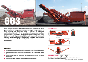 Platas cribadoras móviels Terex-Finlay 663 Supertrak