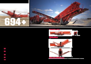 Platas cribadoras móviels Terex-Finlay 694+