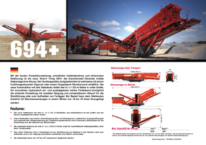 Platas cribadoras móviels Terex-Finlay 694 Supertrak