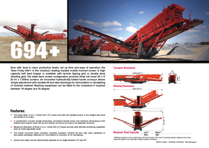Platas cribadoras móviels Terex-Finlay 694 Supertrak